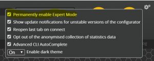 Betaflight Configurator Expert Mode