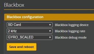 Betaflight BlackBox Debug Mode Gyro Scaled